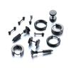 Piercing Jewelry Stainless Steel Earrings Set Black Dumbbell Stud Hoop Earrings Tragus Earrings