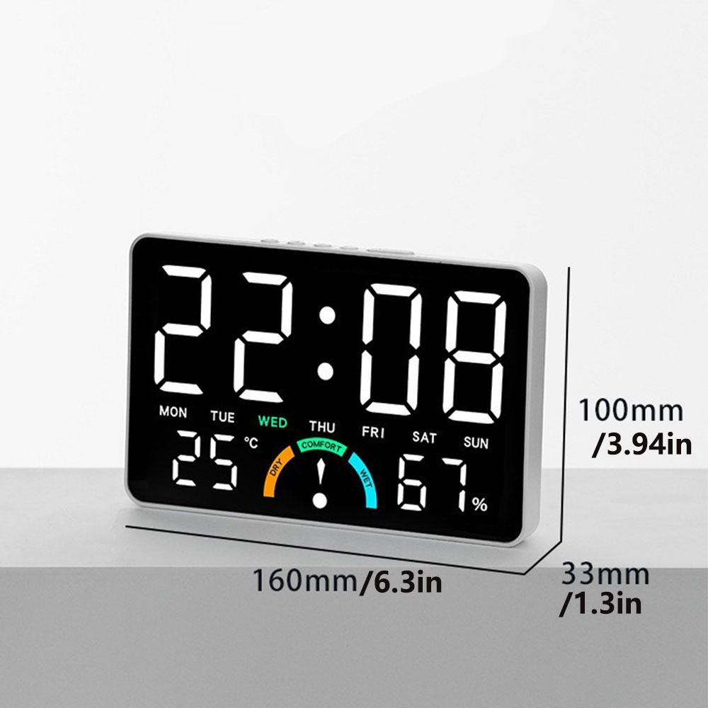 Dual Alarms Digital Wall Clock Large Screen Electronic Table Clock LED Alarm Clock  Home Decor