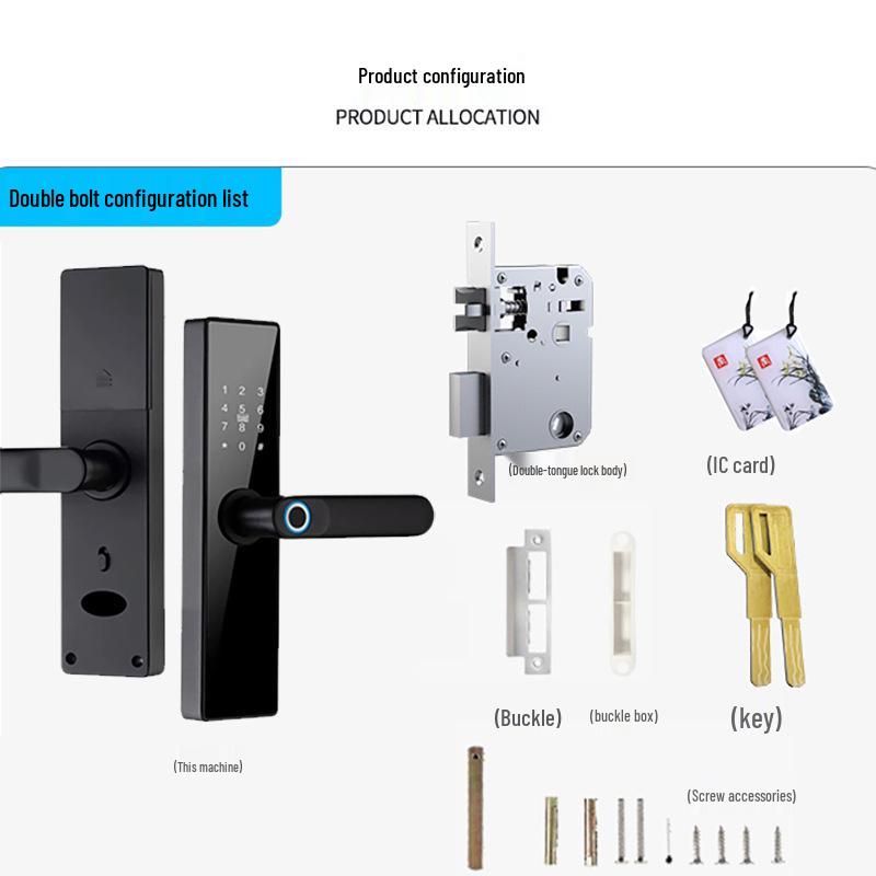 Mehrsprachiges Smart-Fingerabdruck-Türschloss mit Graffiti-Design