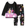 Girls Witch  Round Neck Printed Children's Clothing Set