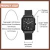 Square Silicone Watch with Calendar and Waterproof Analog Quartz Watch with Rubber Casual and Stylish Black for Men and Women Perfect Gift for or Your