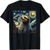 Funny Sloth Art Painting for Lover Sloths Starry Night T-Shirt