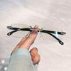 6 Pairs Frameless Square Reading Glasses Blue Light Blocking Computer Goggles Portable for Men Women