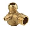 Air Compressor Replacement Valve, 3Port Brass Male Threaded Connector, Convenient Installation, High Reliability