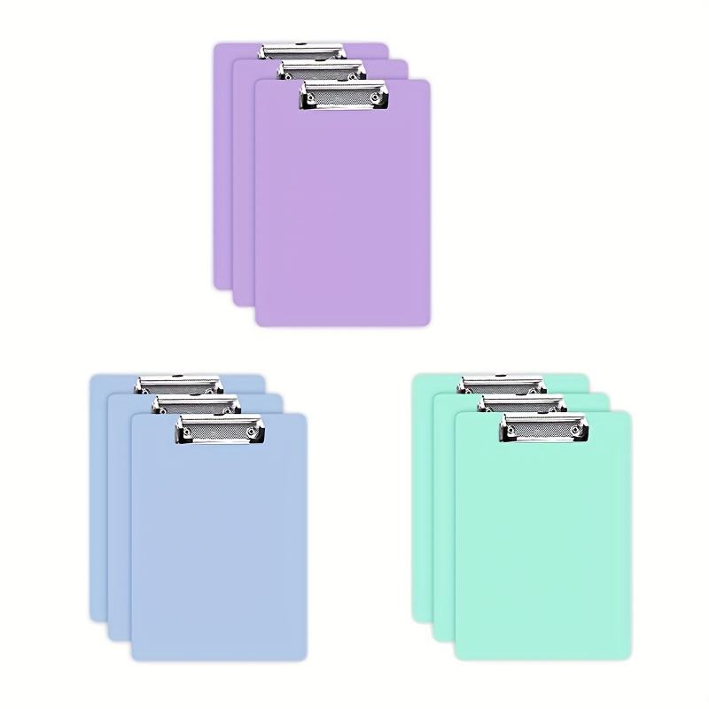 

9pcs A4 Clipboards for Bills, Memo Pads, And Loose-Leaf Notebooks, Ideal for Writing And Organizing Papers in Office Or School