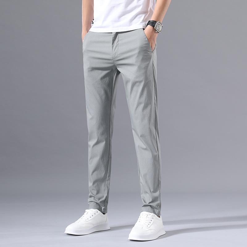 Spring Autumn Thin Slim Men Casual Pants Classic Business Cotton Stretch Golf Trousers Korean Fashion Male Clothing Pants