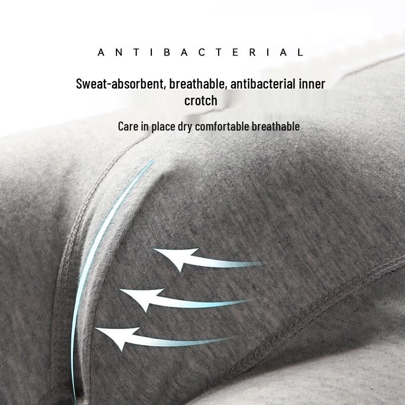 LANGSHA Men's Printed Antibacterial Cotton Boxer Briefs