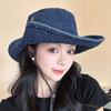 Anti-UV Mountaineering Caps Western Cowboy Panama Hat Portable Summer Bucket Hat  Camping Hiking