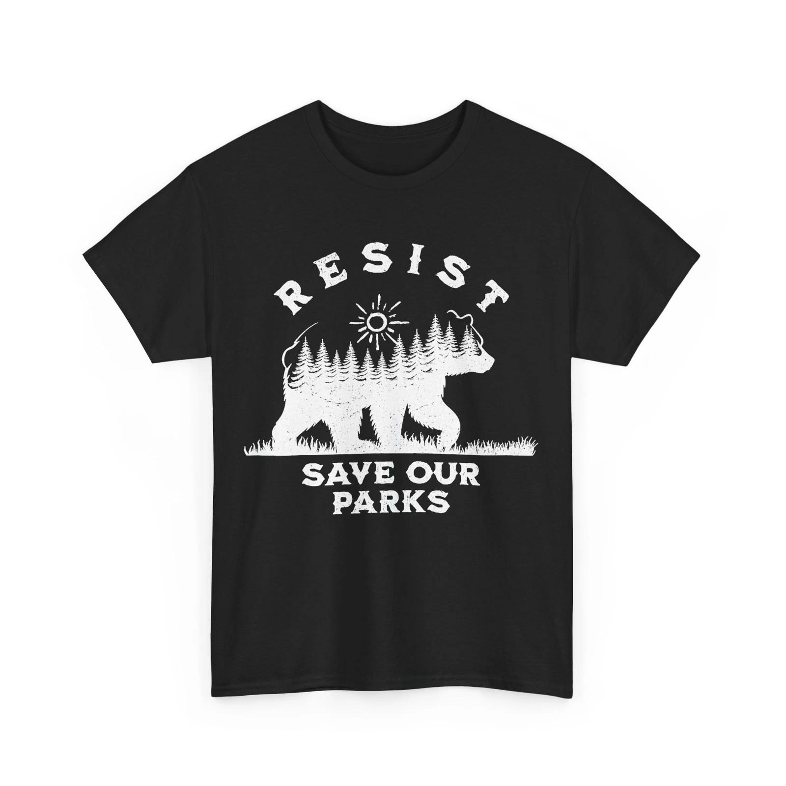 Resist Save Our Parks Alt US National Parks Bear Nature T shirt S
