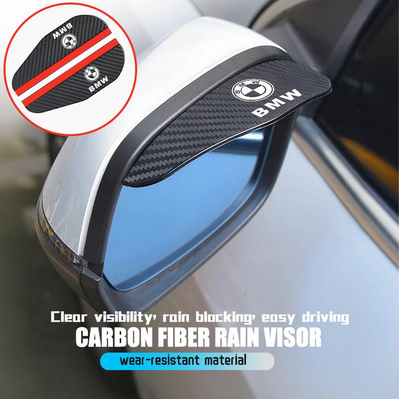 2pcs Car Rearview Mirror Rain Carbon Fiber Protector Stickers For BMW M 1 3 4 5 6 7 Series M3 M6 F01 F02E34 E36 E70 F10 X6 X1 xk5