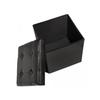 Stool, Bench, Pouf, Storage Box, Black Folding Cube 38x38x38 Cm