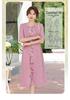 Mom's Summer New Chinese Short Sleeve Plus Size Chiffon Dress for Middle-Aged & Elderly Women - National Style Belly Cover