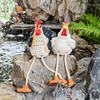 Cute Hand-crafted Hanging-rooster Ornament – Garden Décor, Landscape Decoration, and Charming Birthday Gift