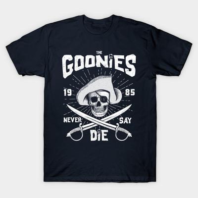 Asian Size Men Print T-shirt The Goonies No-Cut Heat Transfer Print Cotton Tshirt