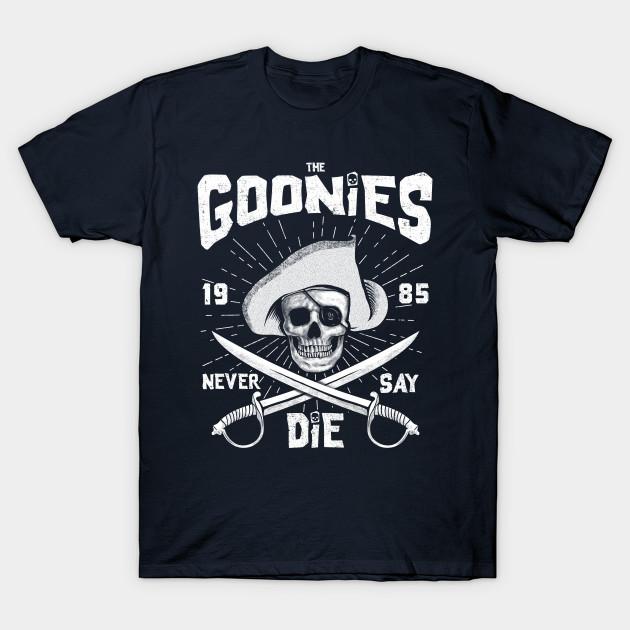 

Men Black Print T-shirt The Goonies No-Cut Transfer Paper Print Cotton Tshirt M