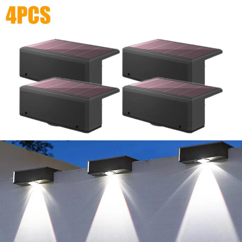 2/4pcs Solar Wall Washing Lamp Waterproof Outdoor LED Wall Light Courtyard Lamp Decorative Balcony Garden Decorative Lights