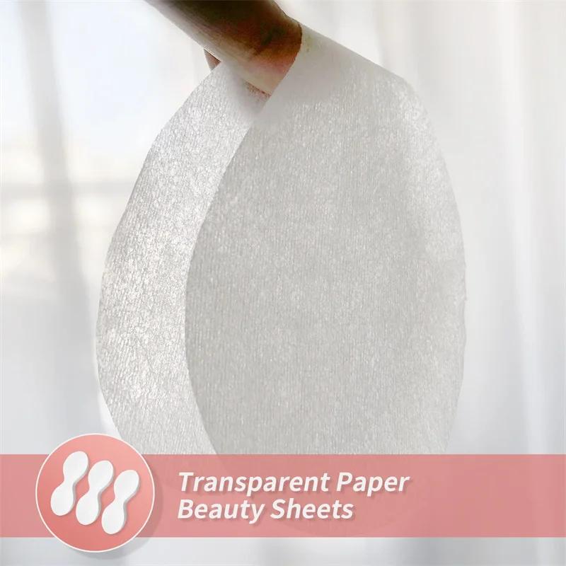 200 Pièces/Sachet Masque Yeux Jetable en Papier Ultra-fin Coton Naturel Patchs Soin des Yeux pour Femmes Spa Cache-yeux Outils Soin Peau Visage