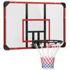 Basketball Hoop for Wall Mounting, Indoor/Outdoor, Sturdy PC Backboard, Nylon Net, Steel Rim, 113x61x73 Cm
