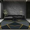 Black Geometric Large Living Room Carpets Modern Decoration Bedroom Bedside Easy Clean Rug Office Coffee Tables Antiskid Mats