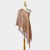 Premium Women Tassel Elegant Ladies Party Shawl Gold Silver Shimmer Wedding Stoles Glitter Golden Beach Smock Metallic Scarves