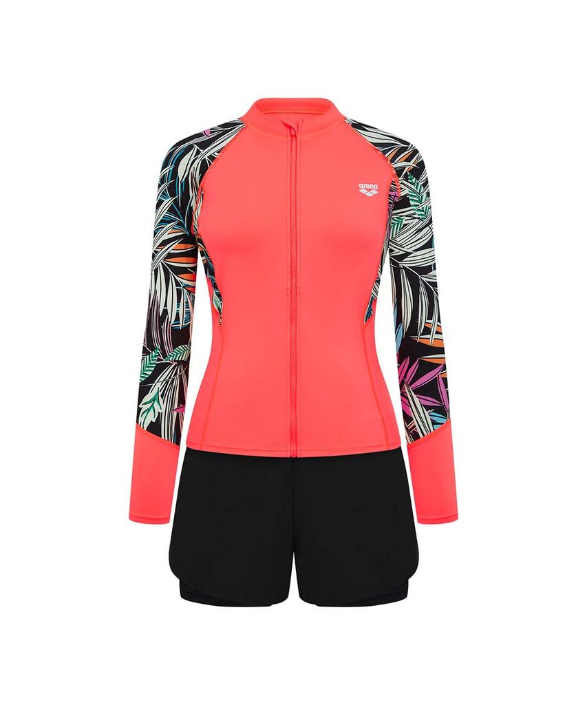 Alena Reef Leisure Zip-Up Rash Guard Set A4Bl1Ps13Nrd