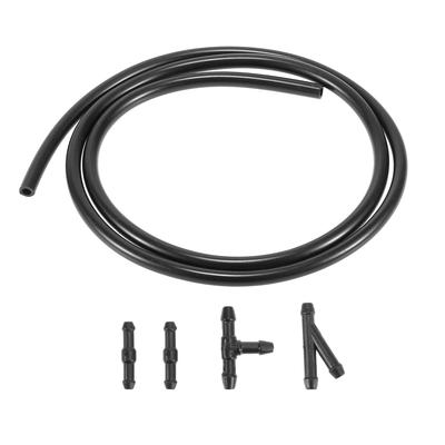 X AUTOHAUX Windshield Washer Jet Nozzle Hose Tube Kit 1M Washer Fluid Hose and