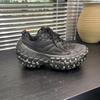 Durian sole tire willow nail dad shoes women's early spring new thick sole heightening leather casual sports shoes tide