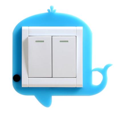 Silikon Işıklı Işık Anahtarı Koruyucu Işık Anahtarı Kapağı Çıkartmaları Yatak Odası Oturma Odası Panel Soket Dekorasyonu