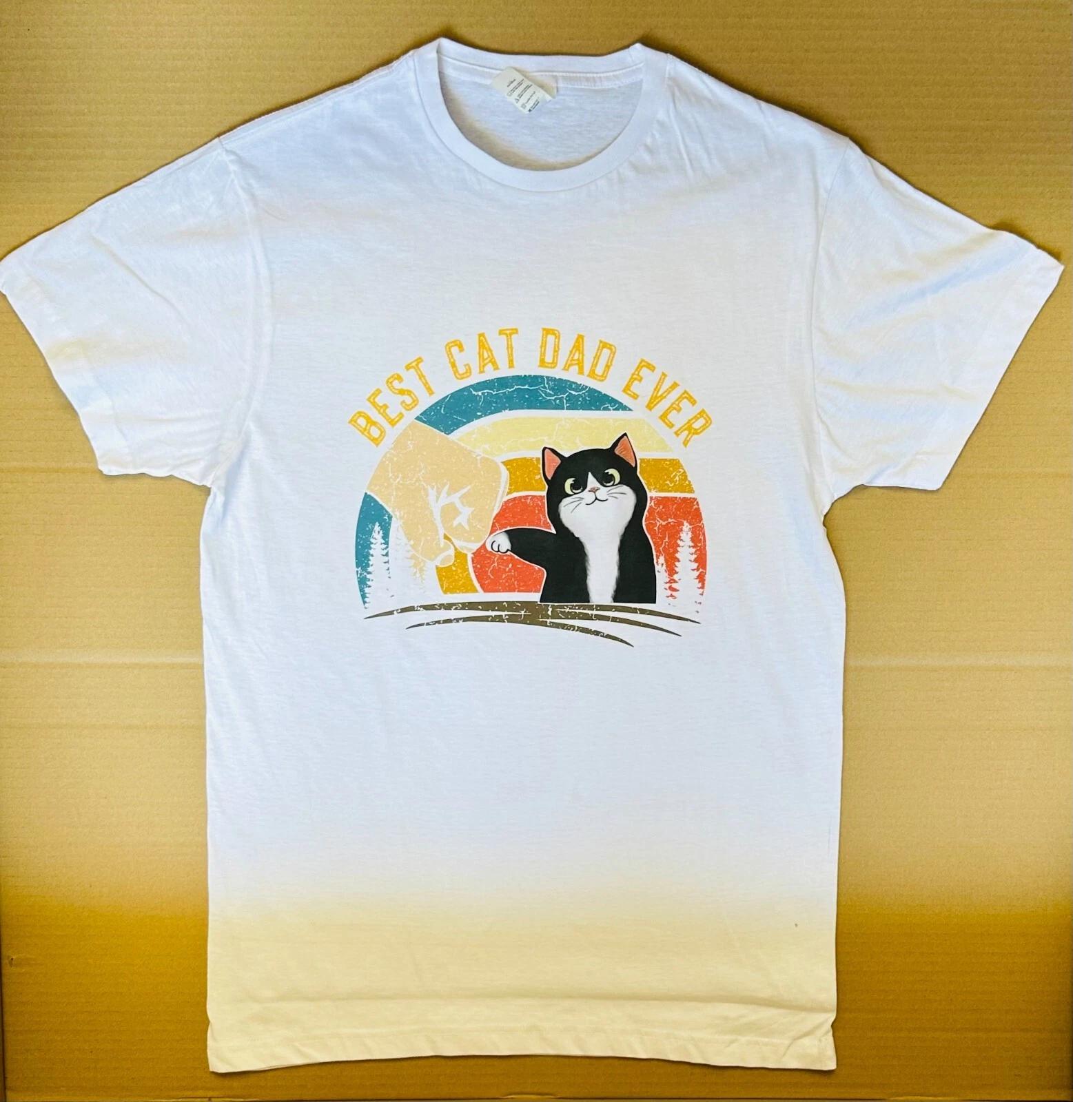 Best dad cat ever graphic T-shirt 3XL
