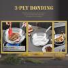 Frying Pan 410 Stainless Steel Fast Heat Conduction Uncoated Fry Pan for Quick Daily Meal Cooking