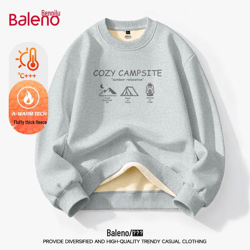 Baleno Men s 420g Heavyweight Fleece-Lined Pullover Sweatshirt M