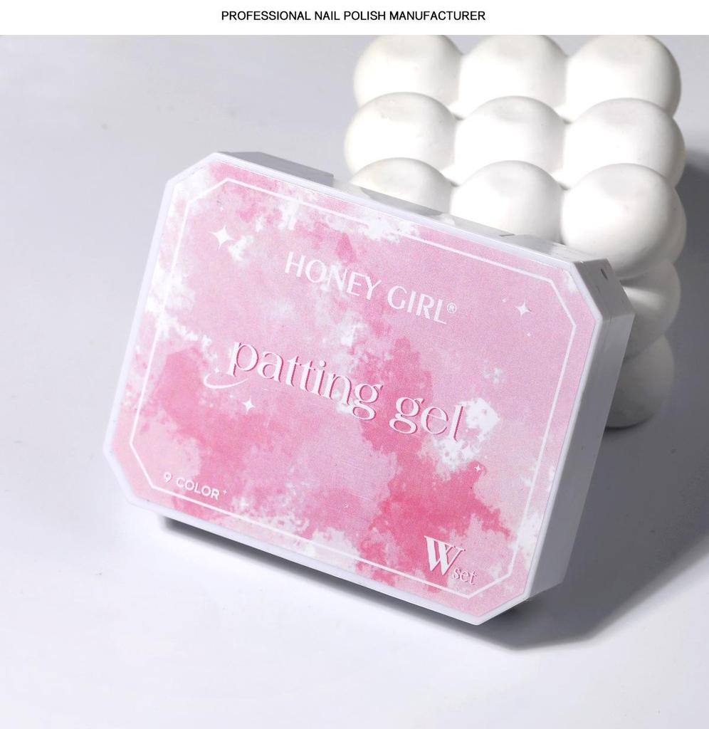 Flower Season Macaron Nine-Grid Pink Glue: High Saturation Colorful Versatile Whitening Solid Glue by HONEY GIRL