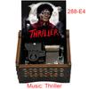 Cutie Muzicală Thriller din Lemn Vintage Mecanism Muzical Cadou pentru Fani Prieteni Ziua de Naștere Familie Cadou de Sărbători