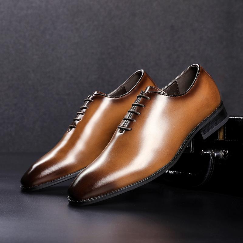 Fashion 2025 Newest Men Dress Shoes Vintage Designer Business Office Lace-Up Dress Shoes Men Genuine Leather Oxford Shoes For Men