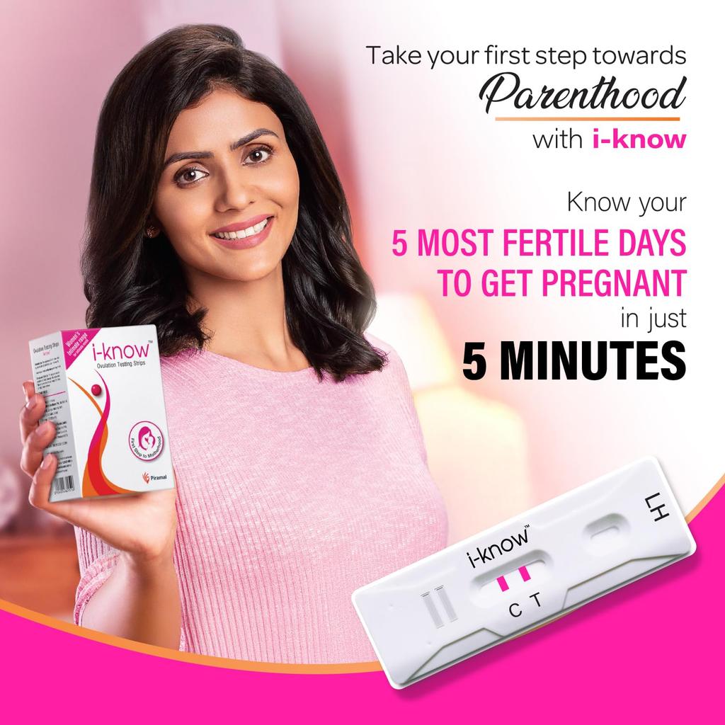 i Know Ovulation Test Kit for Women Trying to Conceive | 5 Strips x 3 Pack | Rapid Fertility Prediction in 5 Mins