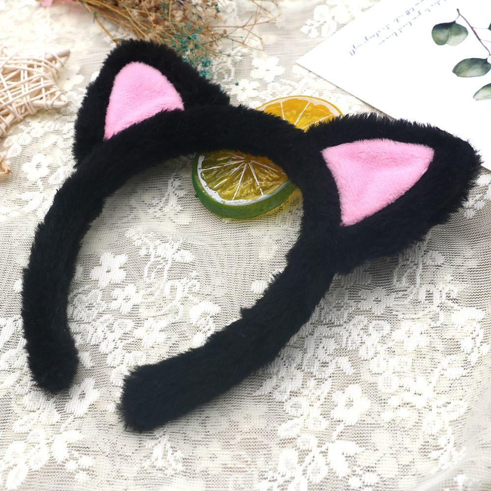 Plush Ears Hairband Costume Hair Hoops Cute Cat Ears Headband  Adults Kids