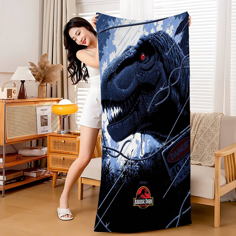 Dinosa Jurassic Park Microfiber Printed Beach Towel Mountain Climbing Yoga Beach Swimming Running Absorbent Soft Towel