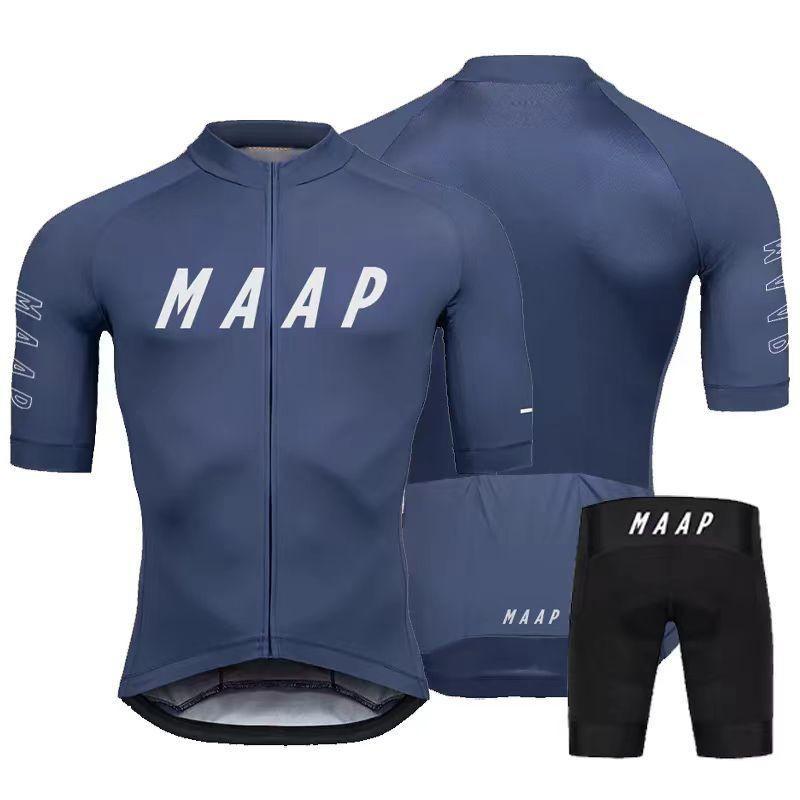 MAAP Mens Cycling Jersey Bib Shorts Set Performance Road Bike Apparel Breathable
