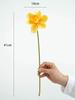 3Pcs Artificial Daffodil Flowers Yellow Faux Flower Bouquet Orange for Home Wedding Decor Floral Arrangement