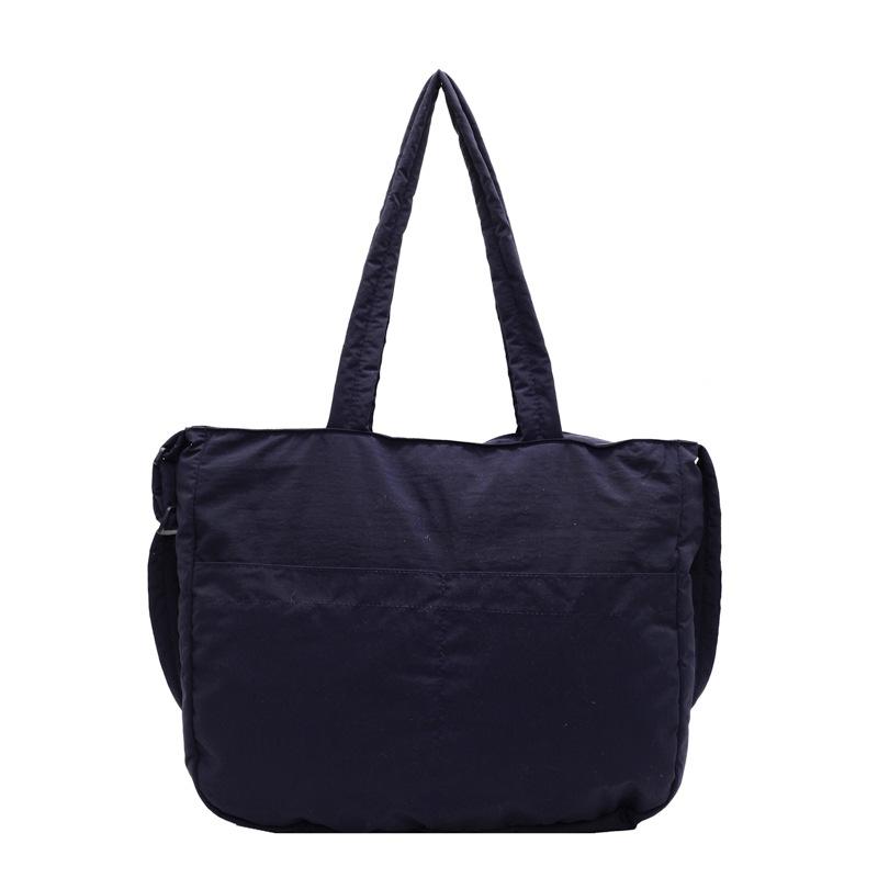 

Simple large-capacity bag, fashionable commuter solid color versatile shoulder bag, street trend portable messenger bag average size темно-синього кольору
