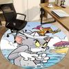 1pc Tom Jerry Adventure Office Round Area Rug, Bedroom Living Room Home Decor, Room Deco,  Offic A1016149