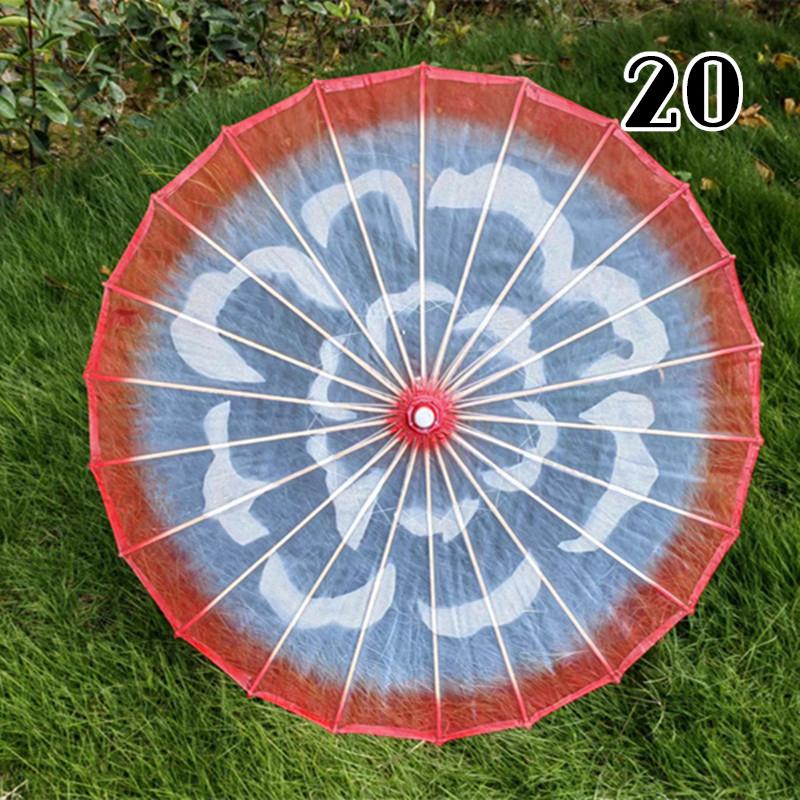 Dai Dance Stage Performance Umbrella Chinese Style Classical Dance Umbrella Jasmine Flower Pattern Hanfu Qipao Show Props Craft