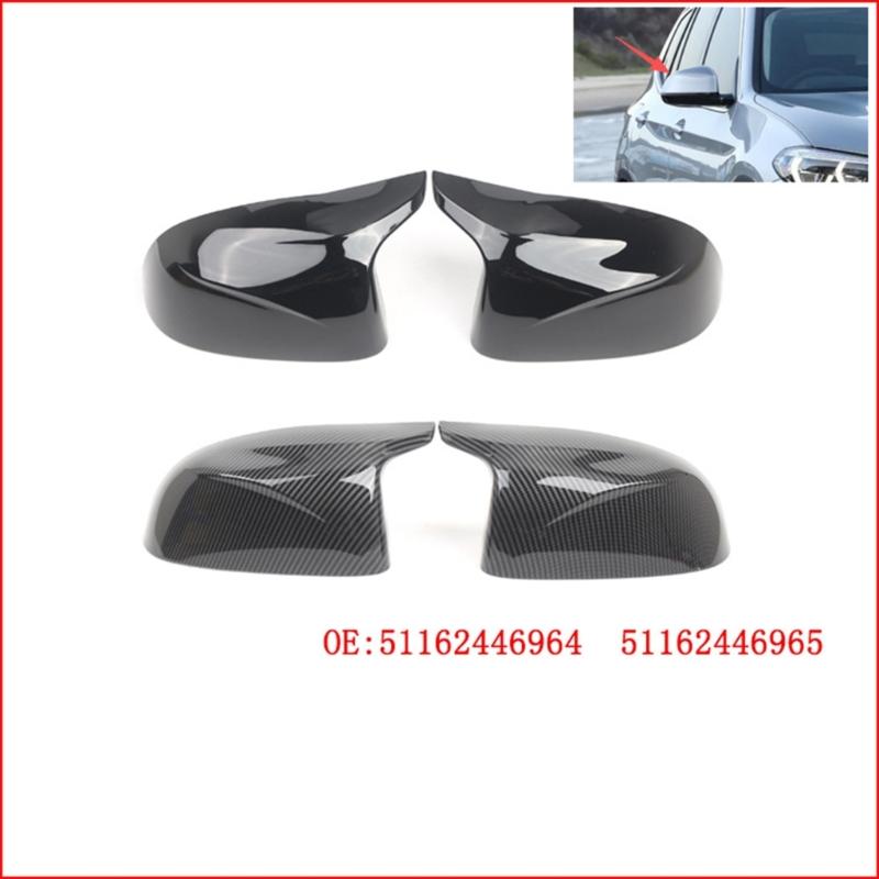 Carbon Fiber Pattern ABS Mirror Cover Strong Scratch Resistant  Mirror Housing Kit Easy to Use for G01 G02 G05 G06 G07
