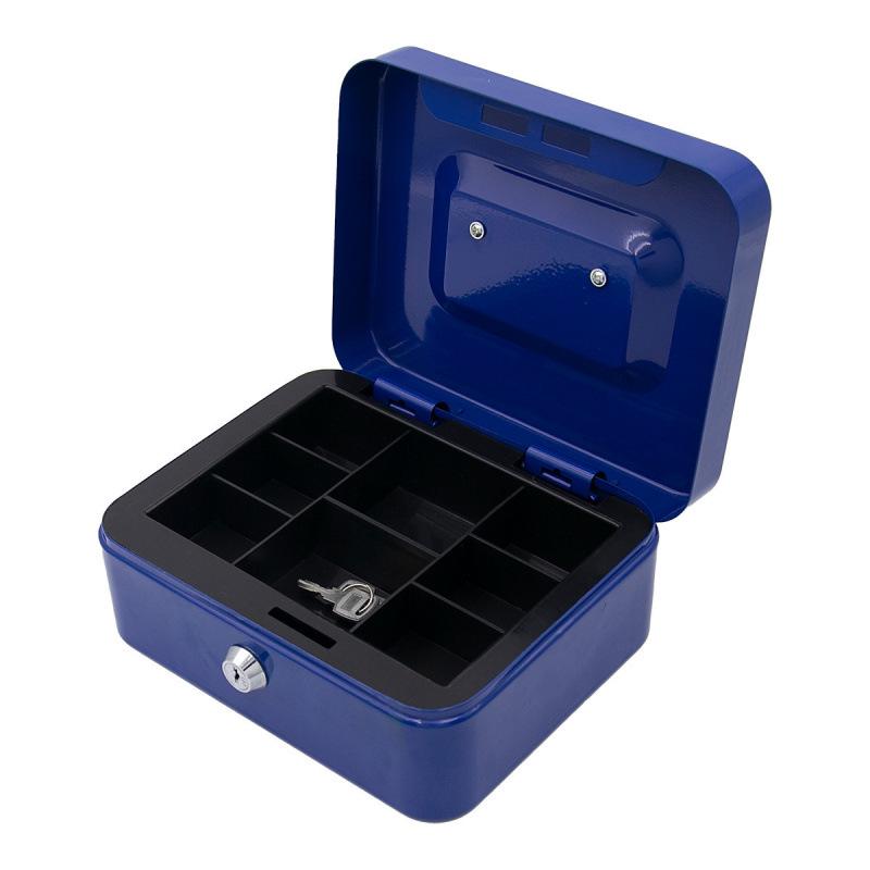 Blue Safe All-Steel Large Capacity Anti-Theft Storage Box for Hotel, Home, and Office Use