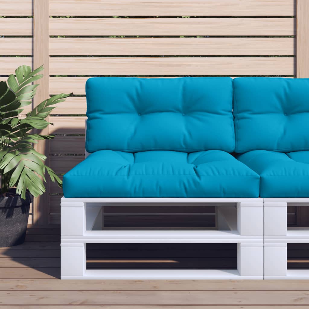 Pallet Cushion Light Blue 70 x 40 x 12 cm Fabric