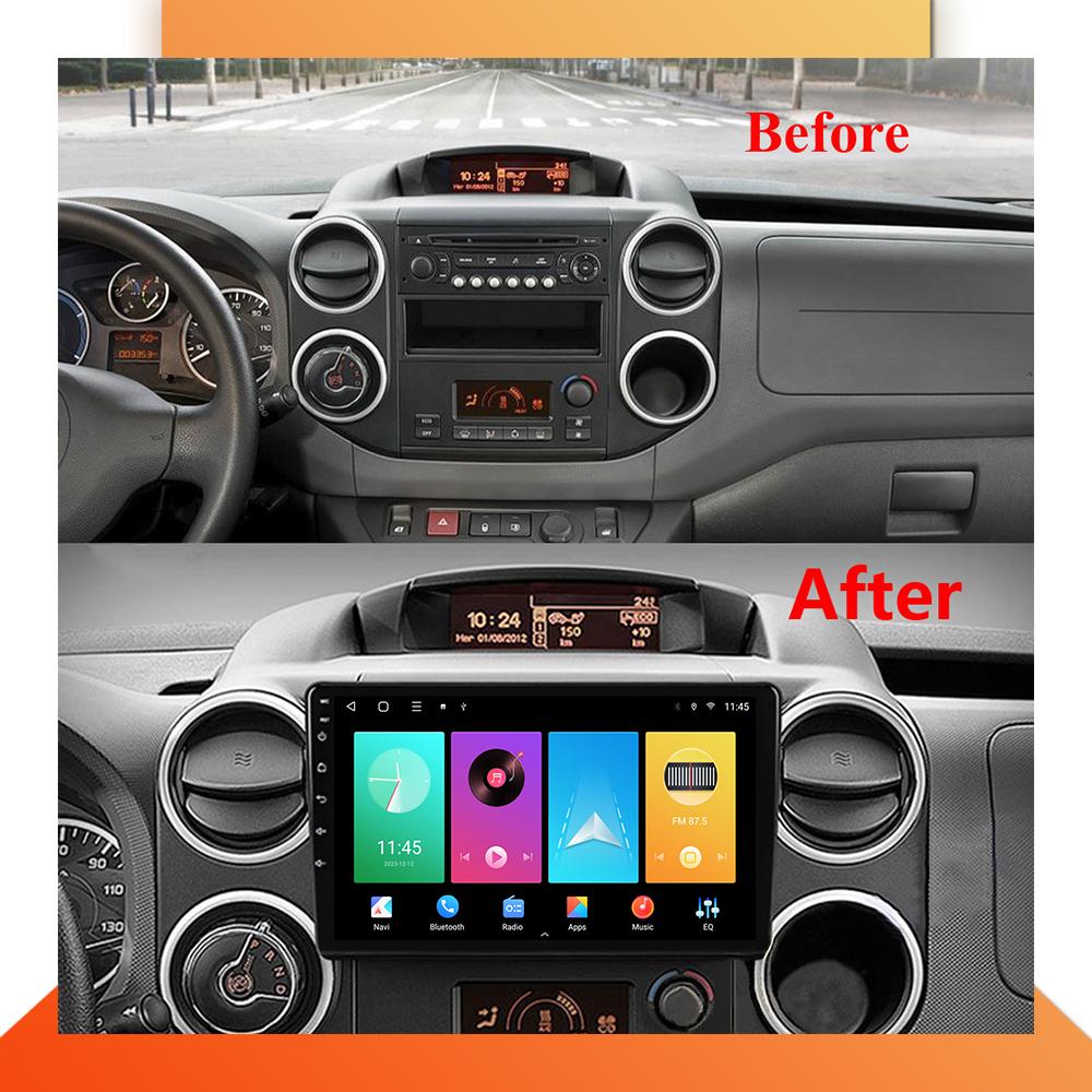 Car Radio Android Auto Carplay For Citroen Berlingo 2 B9 2008-2019 Multimedia Player Head Unit Stereo GPS Navigation BT WIFI 1+16GB