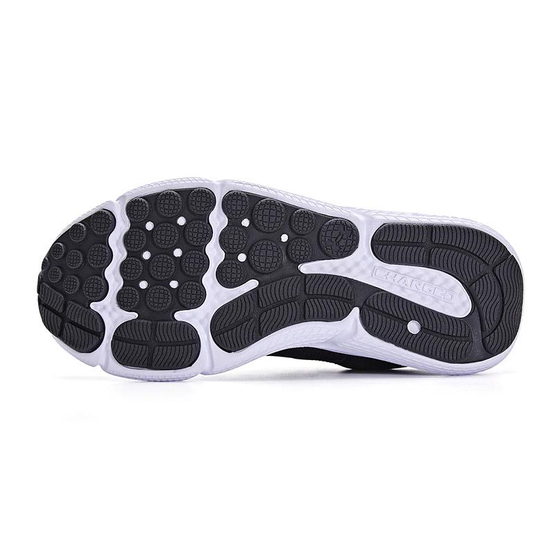 Under Armour Slip Resistant Wear Resistant Breathable Sweat Absorbing Lightweight Warm Low Top Running Shoes Kids Sneakers Black White Blue 3026182