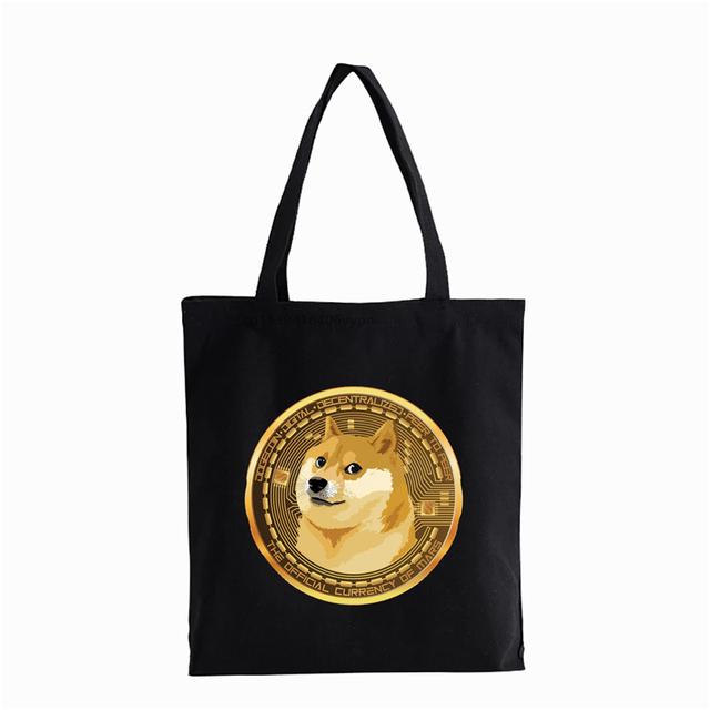 

Сумка для покупок dogecoin and elon, мужская сумка на плечо Dogecoin Elon Musk, забавная женская сумка в стиле аниме, холщовая сумка Bolsas 24*26cm