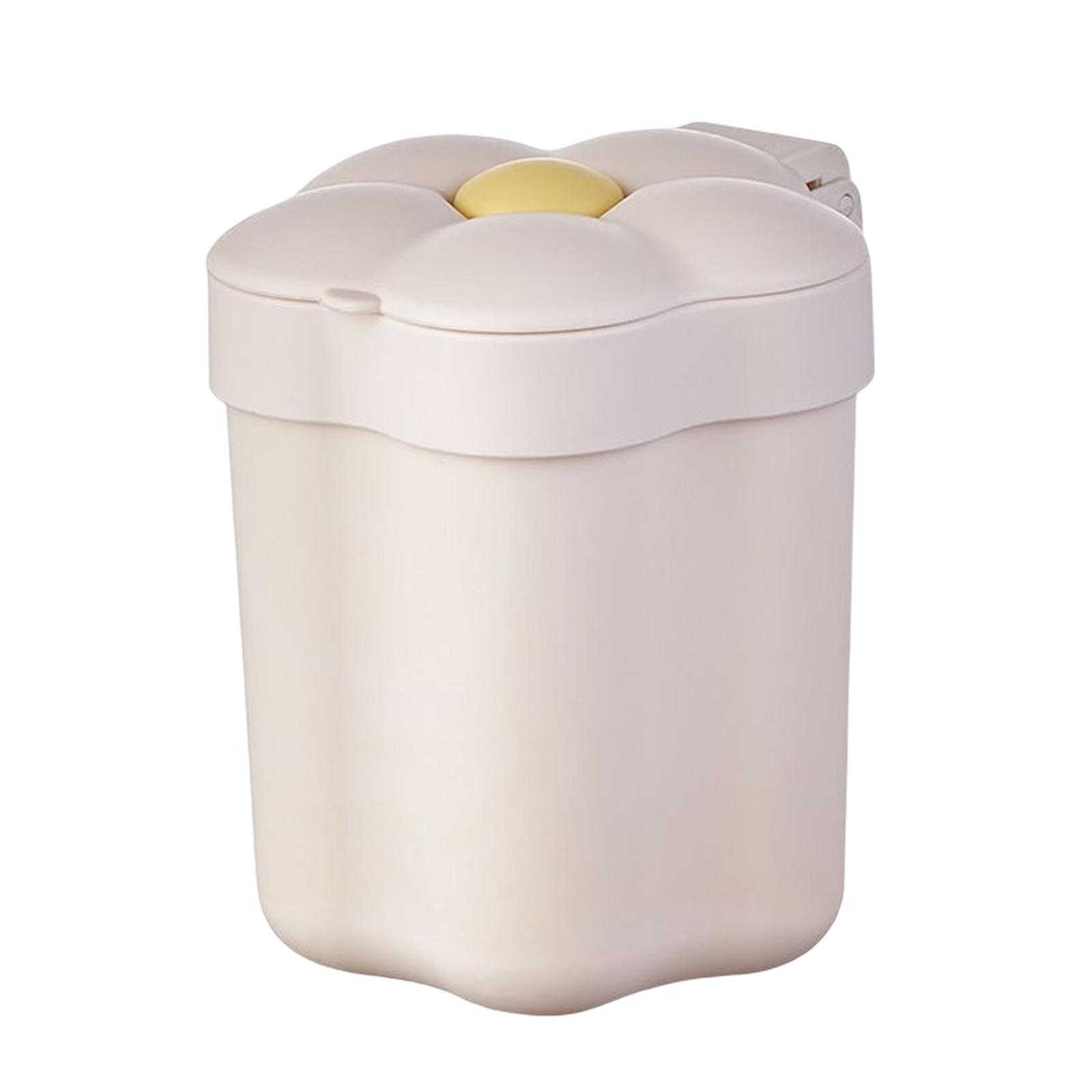 

Lovely Mini Desktop Trash Can Mini Wastebasket Pen Holder Waste Can Storage Bucket for Bathroom Office Table Bedroom Vanity белый