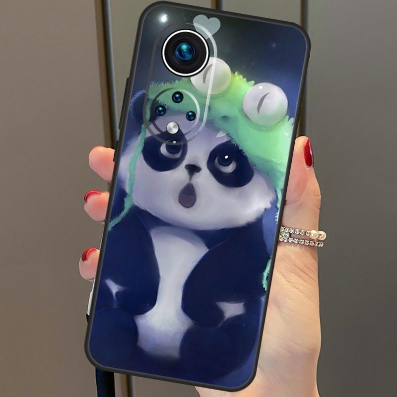 Cute Cartoon Panda Case For Honor X8b X9b 90 70 50 Magic 5 Pro Magic 6 Lite X6 X7 X8 X9 X6a X7a X8a X9a Cover